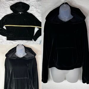 VS PINK Black Velvet Hoodie